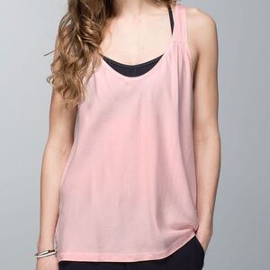 Lululemon Peace Of Mind Tank - Pretty Pink Open Back Top